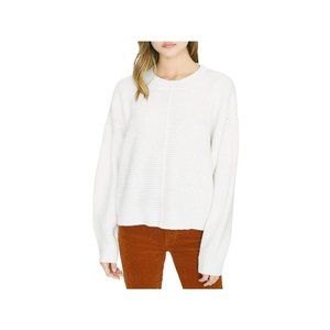 Sanctuary Sorry Not Sorry Drop Shoulder Chunky Knit Sweater - Ivory